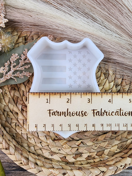 Police Badge Flag Freshie Mold
