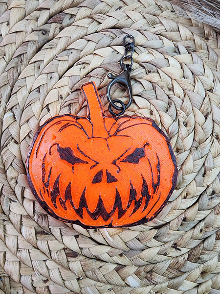 Scary Pumpkin Freshie Silicone Mold / Custom Made to Order / Freshie Mold