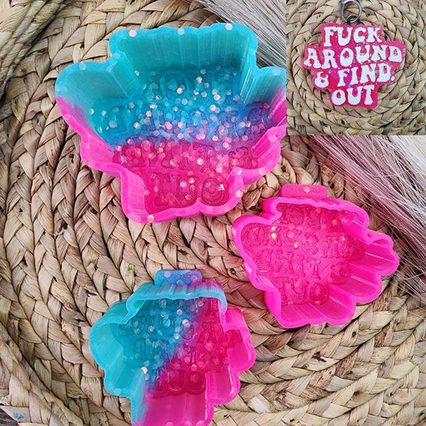 Fuck Around & Find Out Vent Freshie & Resin Silicone Mold / Custom Made to Order / Freshie Mold