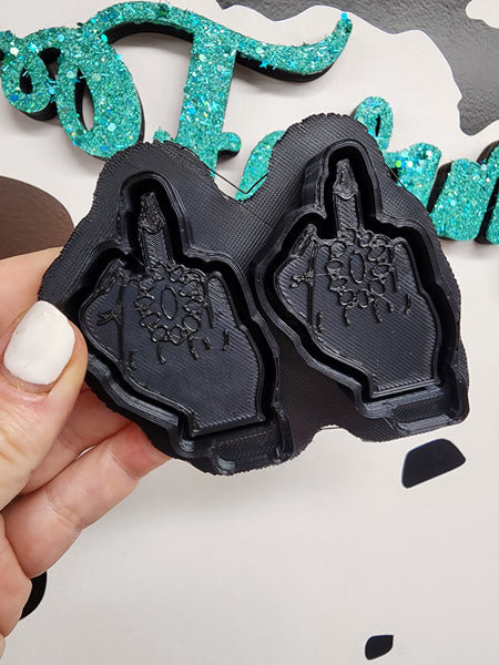 Concho Middle Finger Vent Freshie & Resin Silicone Mold / Custom Made to Order / Freshie Mold