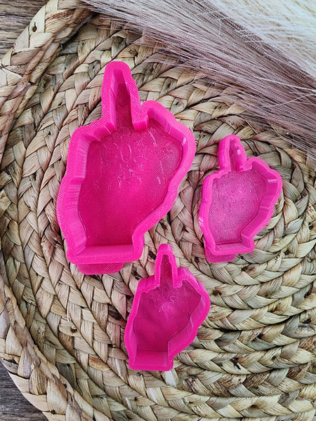 Concho Middle Finger Vent Freshie & Resin Silicone Mold / Custom Made to Order / Freshie Mold