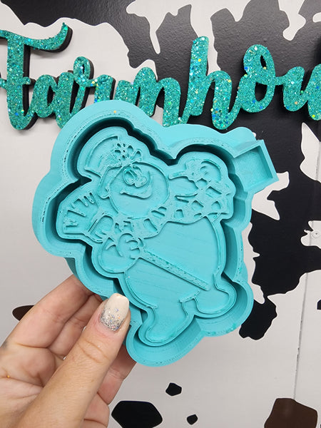 Frosty The Snowman Freshie Silicone Mold / Custom Made to Order / Freshie Mold