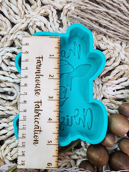 Mooey Christmas Cow Freshie Silicone Mold / Custom Made to Order / Freshie Mold