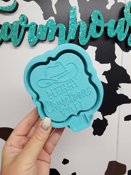 Merry Christmas Y'all Freshie Silicone Mold / Custom Made to Order / Freshie Mold