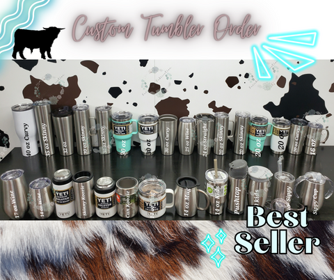 Floral Wrapped Glitter Tumbler / Made to Order Custom Tumbler / Personalized Tumbler