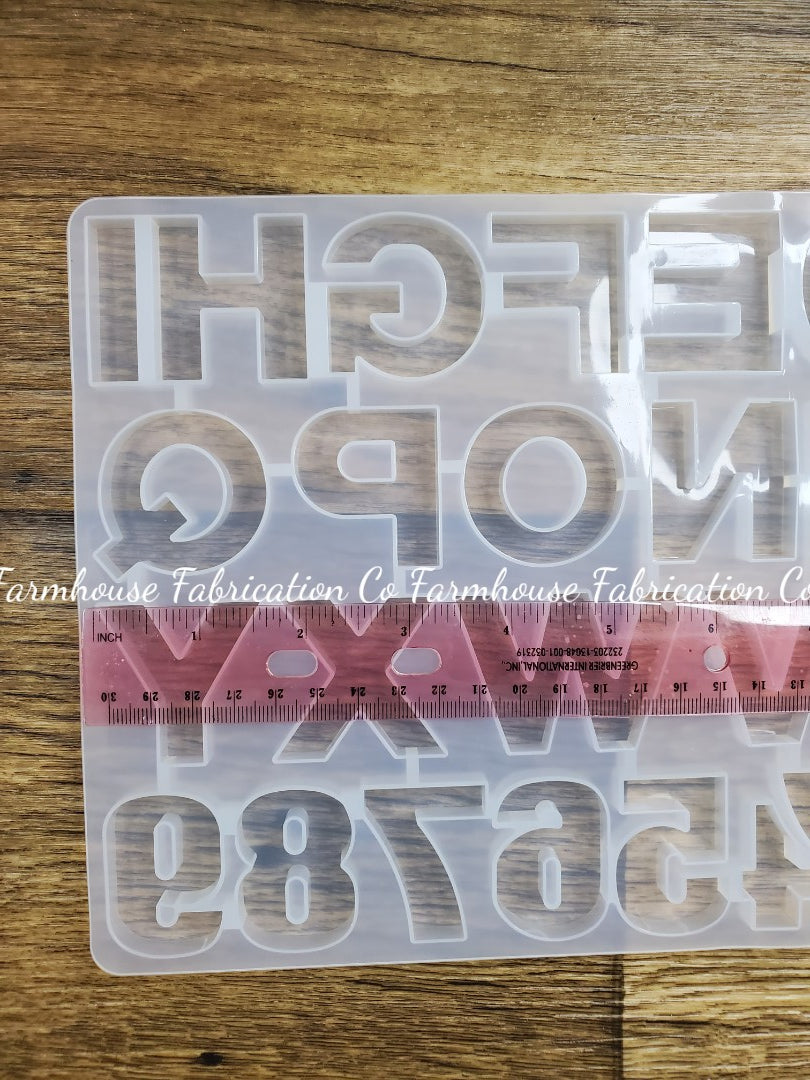 Alphabet Silicone Mold Kit / Alphabet Resin Mold / Letters Mold / Resi –  Farmhouse Fabrication