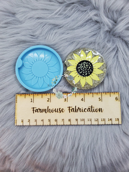 Car Coaster Silicone Mold / Sunflower Car Coaster Mold / Summer Car Mold /  Car Coaster Mold / Epoxy Mold / Resin Mold