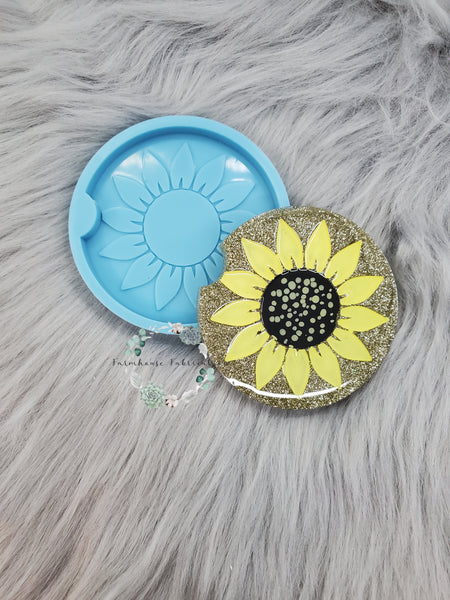 Car Coaster Silicone Mold / Sunflower Car Coaster Mold / Summer Car Mold /  Car Coaster Mold / Epoxy Mold / Resin Mold