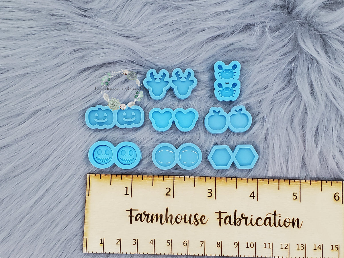 Silicone Resin Molds,mini Ear Stud Silicone Mold, Earring Molds 