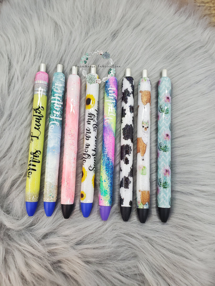 Tie Dye Pen / Glitter Pen / Epoxy Glitter Pen – Farmhouse Fabrication