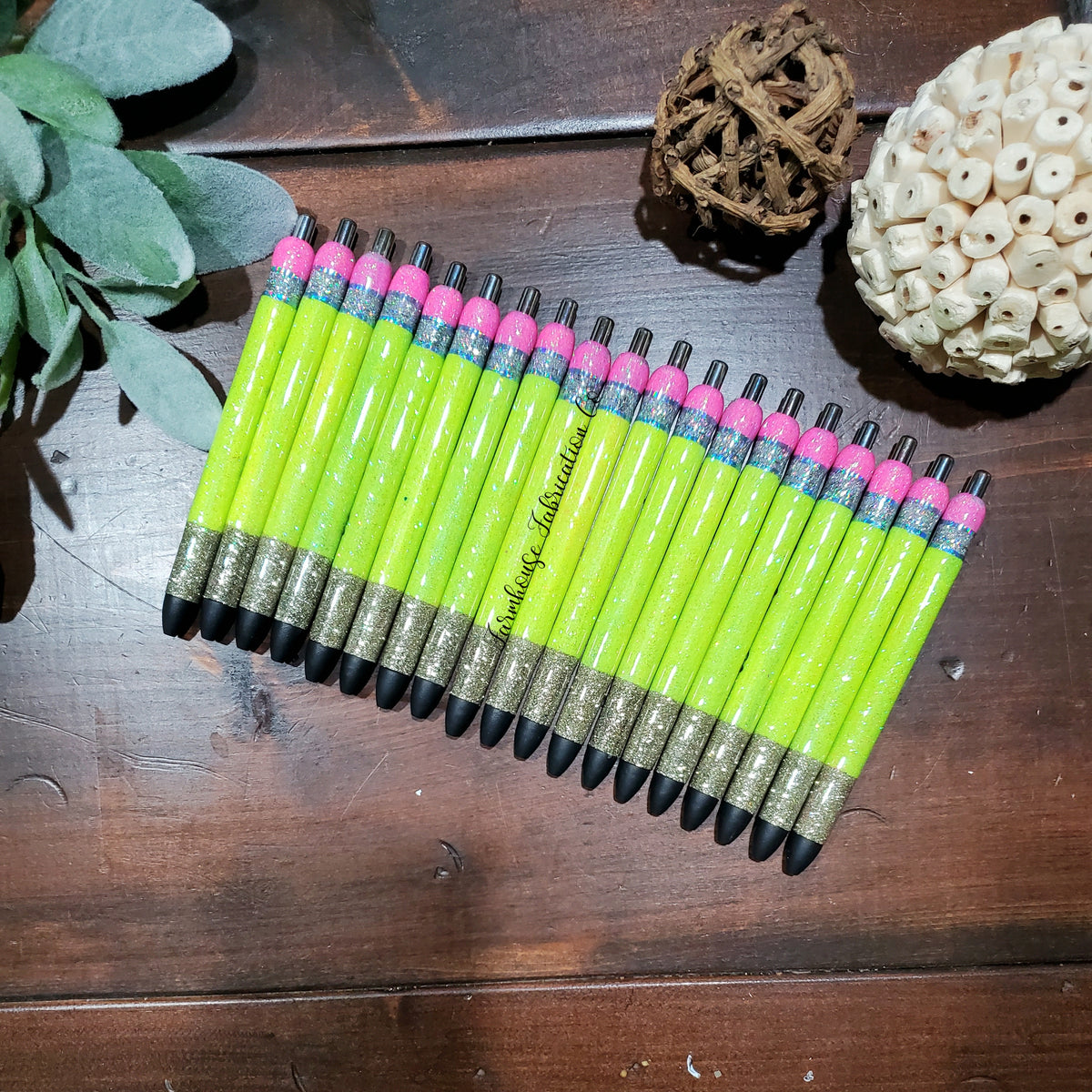 Llama & Cactus Ink Pen / Glitter Pen / Epoxy Glitter Pen