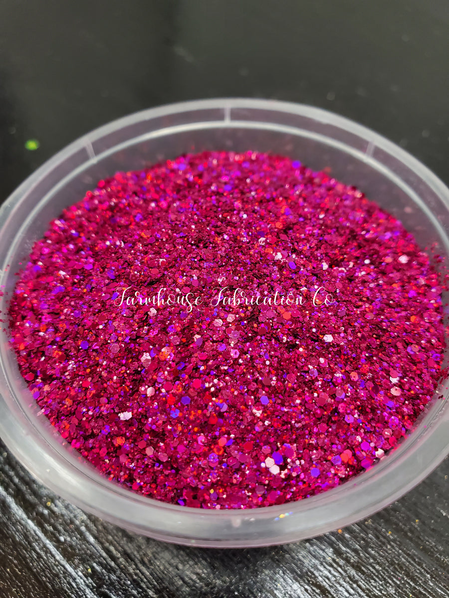 Of Corset / Chunky Glitter / Polyester Glitter / Tumbler Glitter / Pink  Glitter
