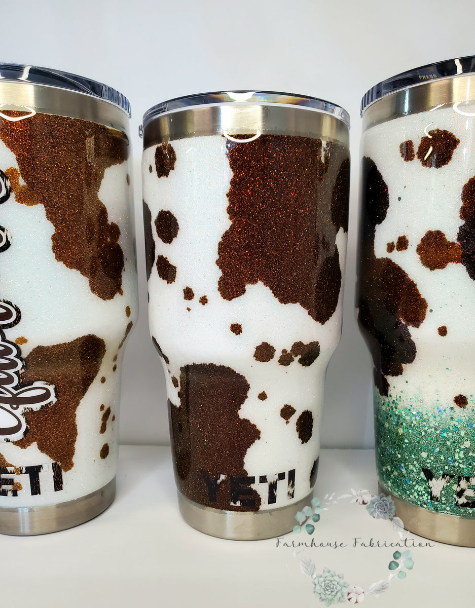 Cow Print Yeti Rambler -   Yeti cup designs, Cow, Cowgirl