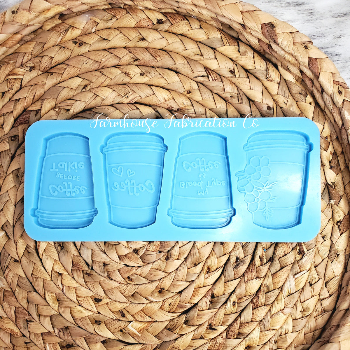 Coffee Cup Phone Grip & Badge Reel Silicone Mold Farmhouse Fabrication