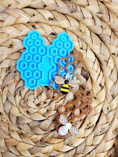 Bee Hive/Honey Comb dangle Earring Silicone Mold / Also can be used to make 3D tumblers!