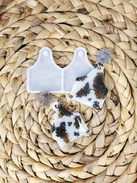 Cow Tag Dangle Earring Silicone Mold