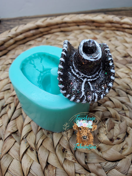 Cowboy Hat Straw Topper / Very detailed!