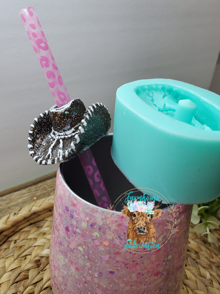 Cowboy Hat Straw Topper / Very detailed!