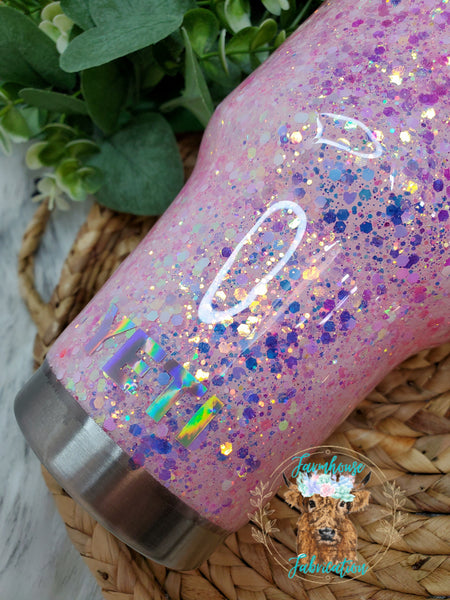 Pink Personalized Glitter Tumbler / Made with Elle Woods Custom Mix Glitter