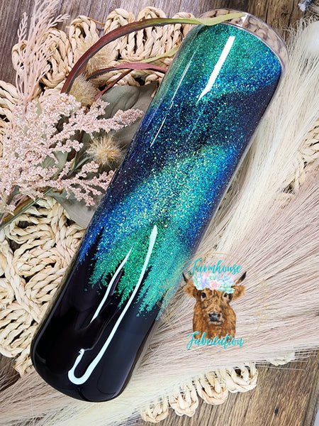 Northern Lights Glitter Tumbler / Northern Lights Tumbler YETI /  Northern Lights YETI / Northern Lights Tumbler / Personalized Glitter Cup