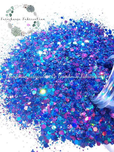 "A Mermaids Fairy Tail" / Chunky Glitter / Chunky Mix Glitter / Polyester Glitter / Blue Glitter / Purple Glitter