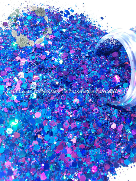 "A Mermaids Fairy Tail" / Chunky Glitter / Chunky Mix Glitter / Polyester Glitter / Blue Glitter / Purple Glitter