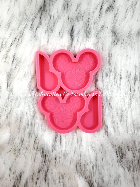 Straw Topper Silicone Mold / Mickey Mouse Straw Topper Mold / Straw Topper Mold for Epoxy / Mickey Resin Mold / Disney Straw Topper Mold
