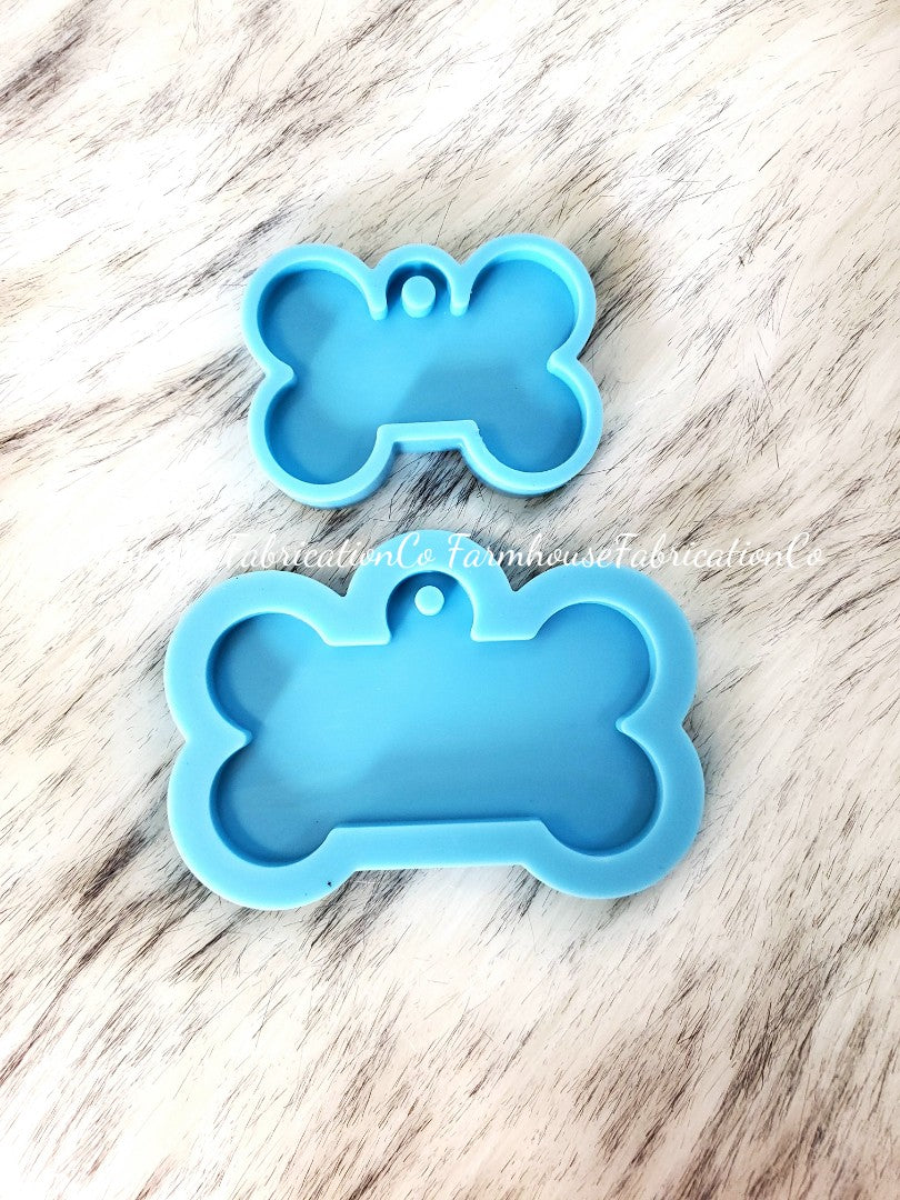 Small & Medium Pack of Dog Tags Mold / Pet Tag Mold / Silicone Mold Pe
