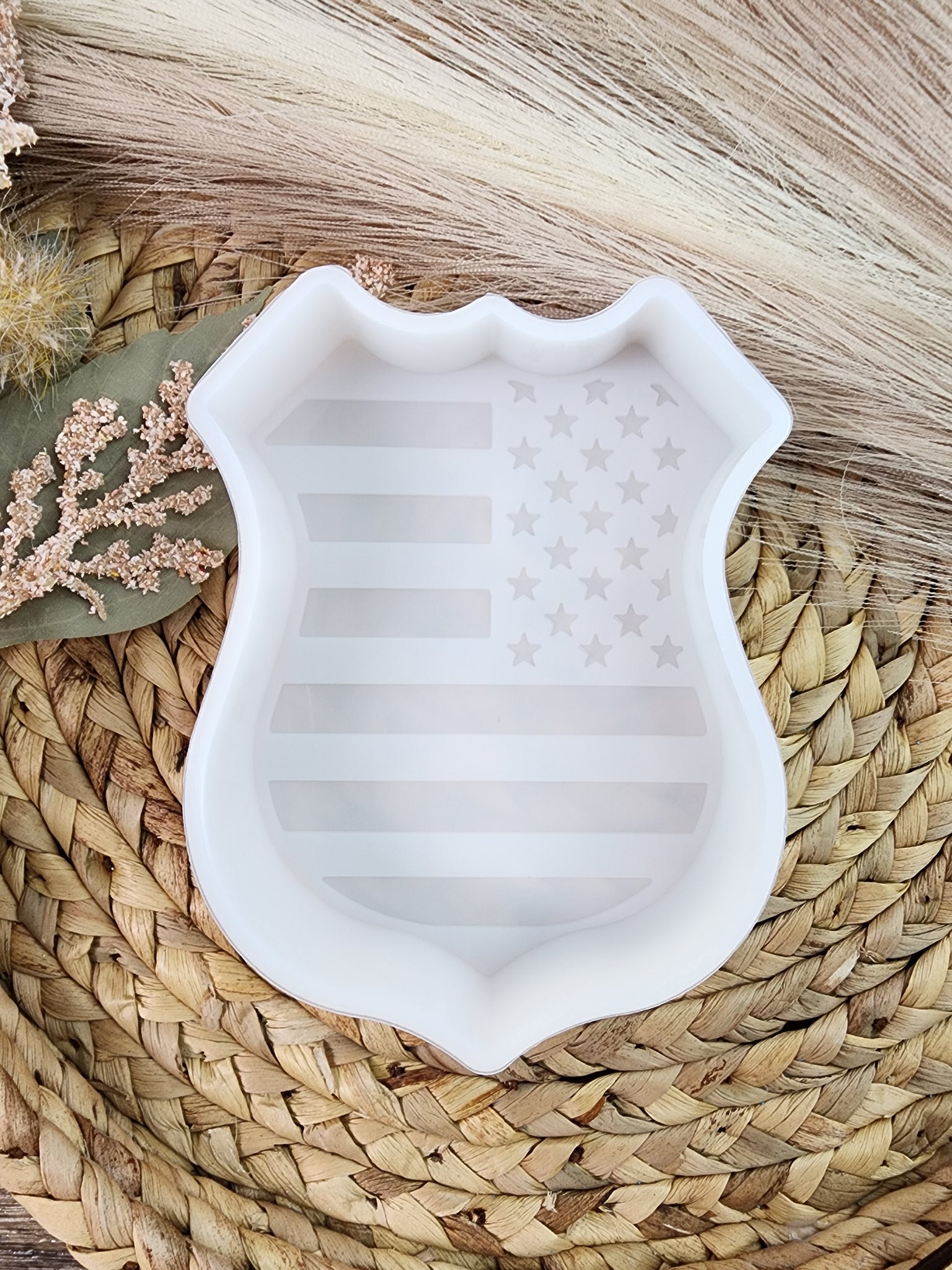 Police Badge Flag Freshie Mold