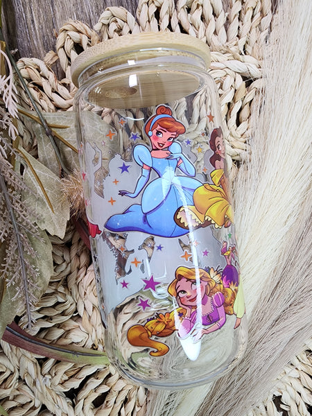 Disney Princess' Libbey Beer Glass / Ice Coffee Glass