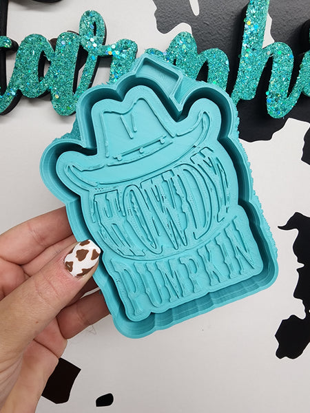 Howdy Pumpkin Freshie Silicone Mold / Custom Made to Order / Freshie Mold