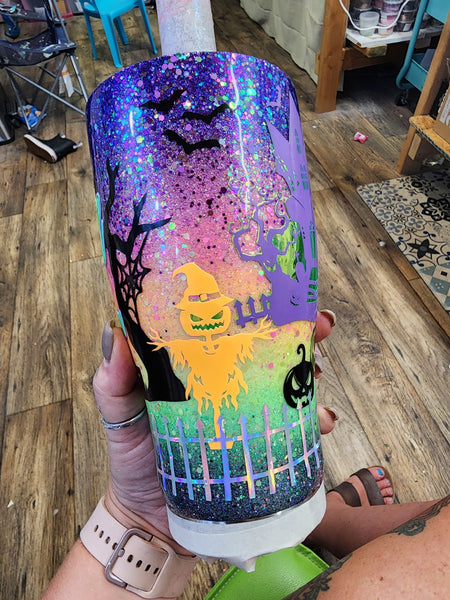 I Smell Chrildren Glow-in-the-dark Halloween Glitter Tumbler