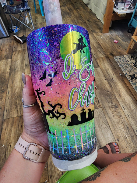 I Smell Chrildren Glow-in-the-dark Halloween Glitter Tumbler
