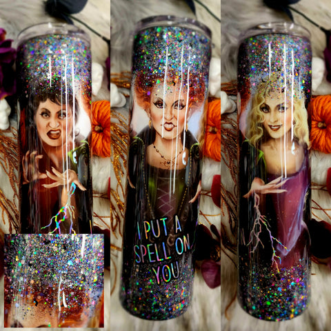 I Put A Spell on You Hocus Pocus Custom Glitter Tumbler