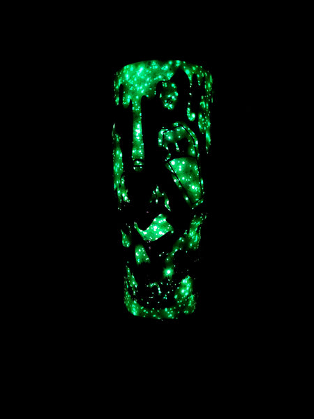 Spooky Skull Blood Drink Glow-in-the-dark Glitter Tumbler / Halloween