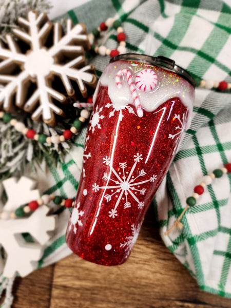 Polar Express Christmas Glitter Tumbler & Pen / Pen sold seperately