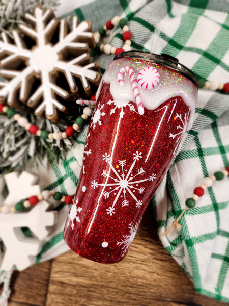 Polar Express Christmas Glitter Tumbler & Pen / Pen sold seperately