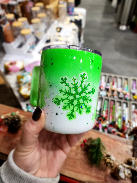 Whoville Grinch Christmas Glitter Tumbler & Pen / Pen sold seperately
