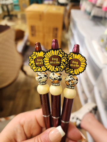 RTS Sunflower Dog Mom Refillable Ink Pen