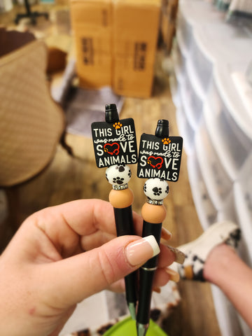 RTS This girl was made to save animals Refillable Ink Pen
