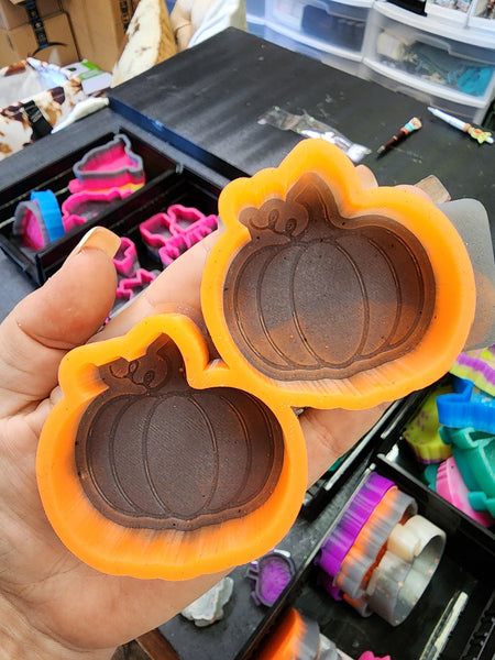 Fall Pumpkin Vent Clip Silicone Mold / Custom Made to Order / Freshie Mold