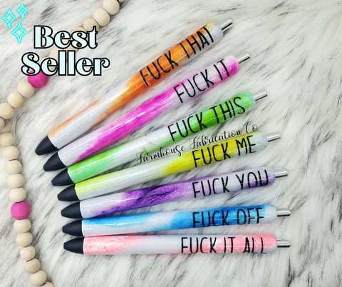 Fuck it Glitter Pen / Refillable Ink Pens / Fuck it Pack / Fuck That / Fuck This / Fuck it / Fuck me / Fuck you / Fuck it all / Fuck off