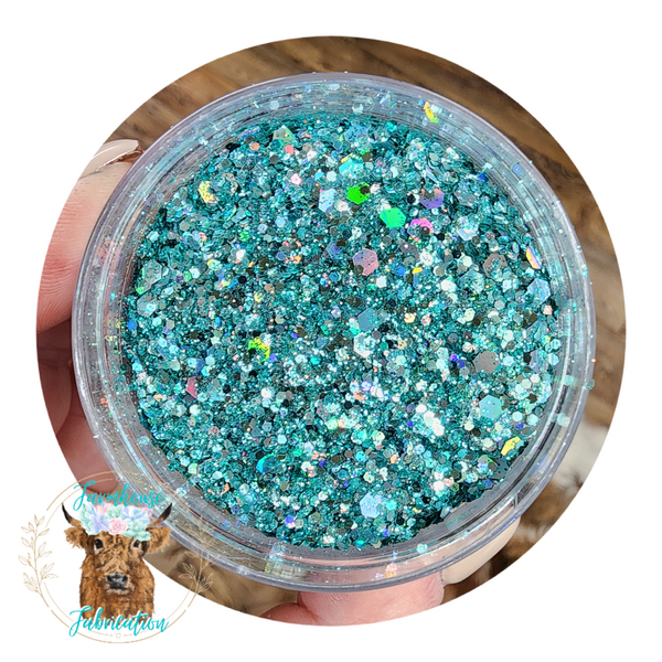 "Cabana Boy" Custom Mix / Polyester Glitter / Tumbler Glitter / Aqua Glitter/ Teal Glitter