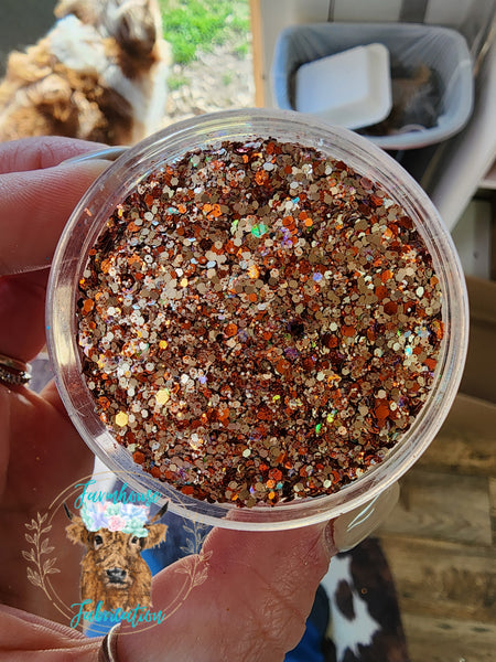 "Nappy Roots" Custom Mix / Polyester Glitter / Tumbler Glitter / Orange Glitter/ Tan Glitter