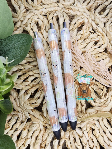 Llama & Cactus Glitter Ink Pen RTS
