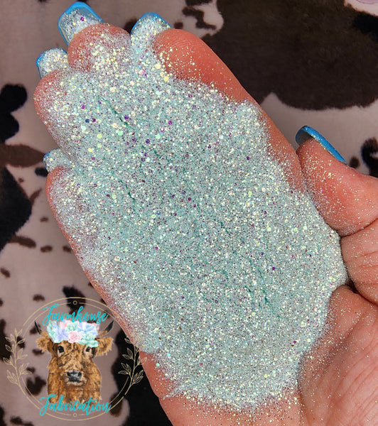 "Commit-Mint / Custom Mix / Polyester Glitter / Tumbler Glitter / Mint Green Glitter