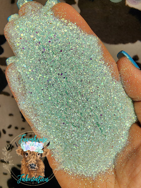 "Commit-Mint / Custom Mix / Polyester Glitter / Tumbler Glitter / Mint Green Glitter