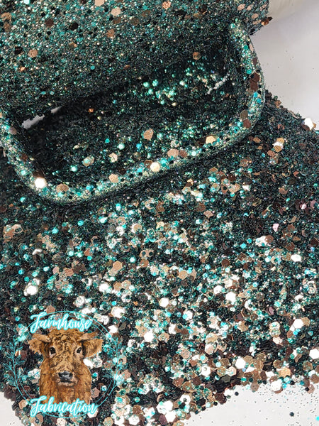 Hunter's Rodeo - Chunky Hunter Green and Brown Exclusive Polyester Glitter for DIY crafts and Tumbler Making