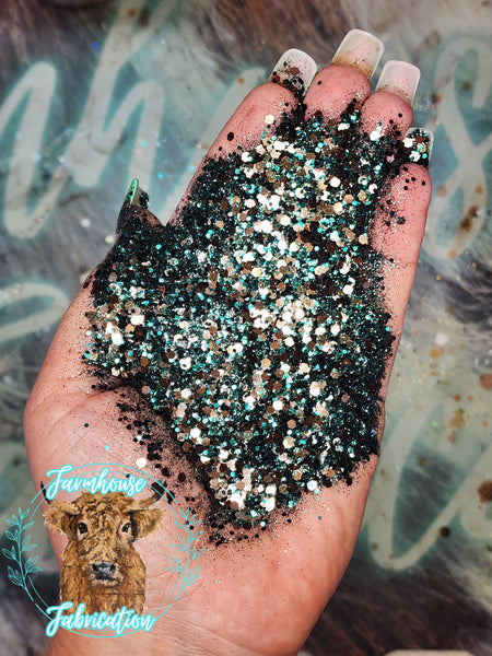 Hunter's Rodeo - Chunky Hunter Green and Brown Exclusive Polyester Glitter for DIY crafts and Tumbler Making