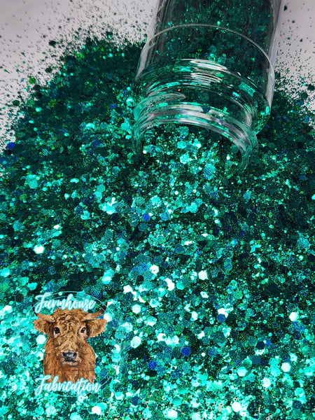 Elphaba - Emerald Green Holographic Shifting Polyester Glitter for DIY crafts and Tumbler Making
